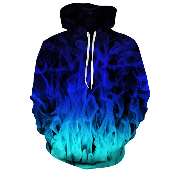 Blue discount flame hoodie