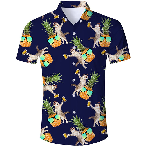 Tropical print Slim Fit Hawaiian Shirt for Men Made in Hawaii