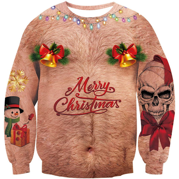 Santa hairy 2025 chest sweater