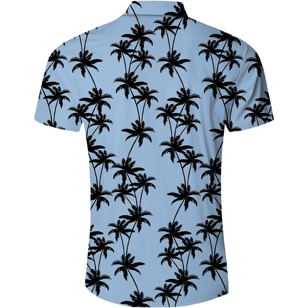 Pink Blue Palm Tree Funny Hawaiian Shirt – D&F Clothing