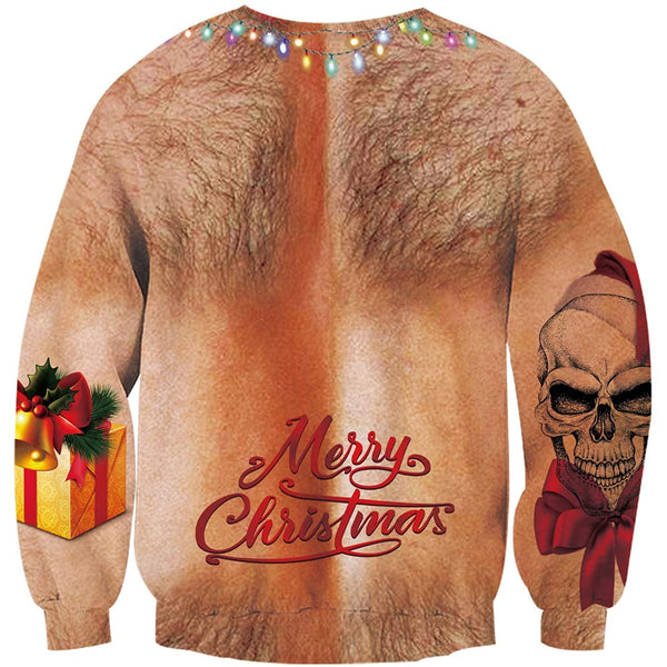 Ugly hairy 2024 chest christmas sweater