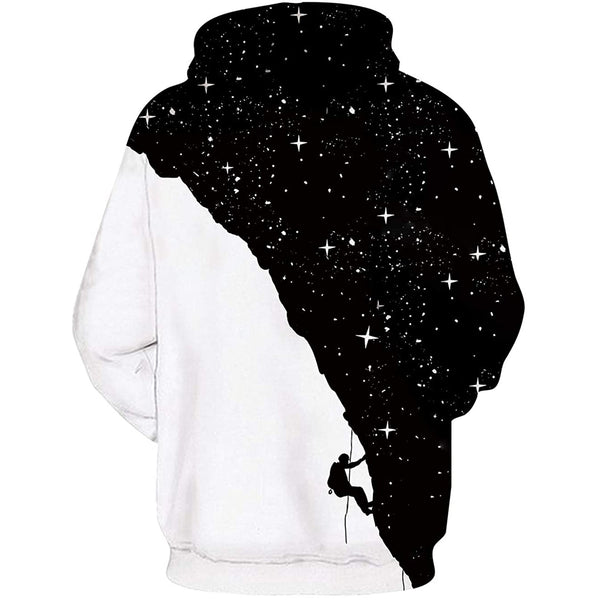 Black and white online galaxy hoodie