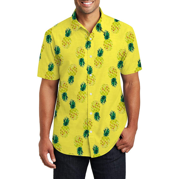 Yellow Pineapple Funny Hawaiian Shirt – D&F Clothing