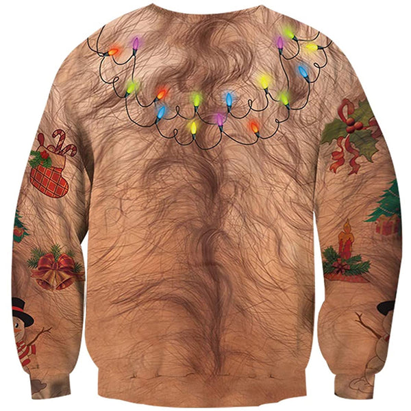 Christmas hairy sale chest sweatshirt