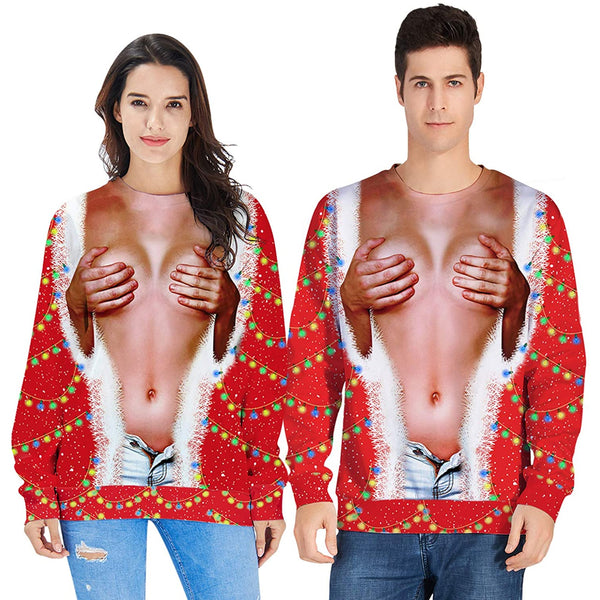 Christmas hot sale sweater boob