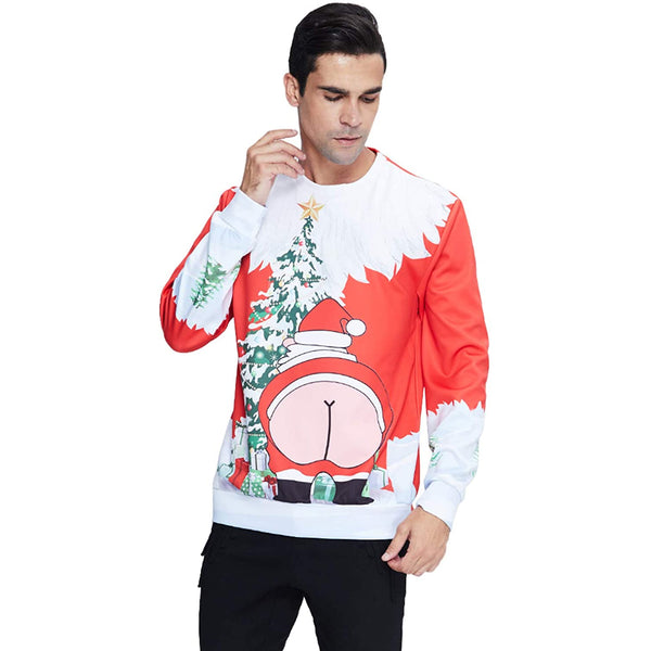 Western Cowboys Santa Claus Ugly Christmas Sweater Pattern Hoodie - Trends  Bedding