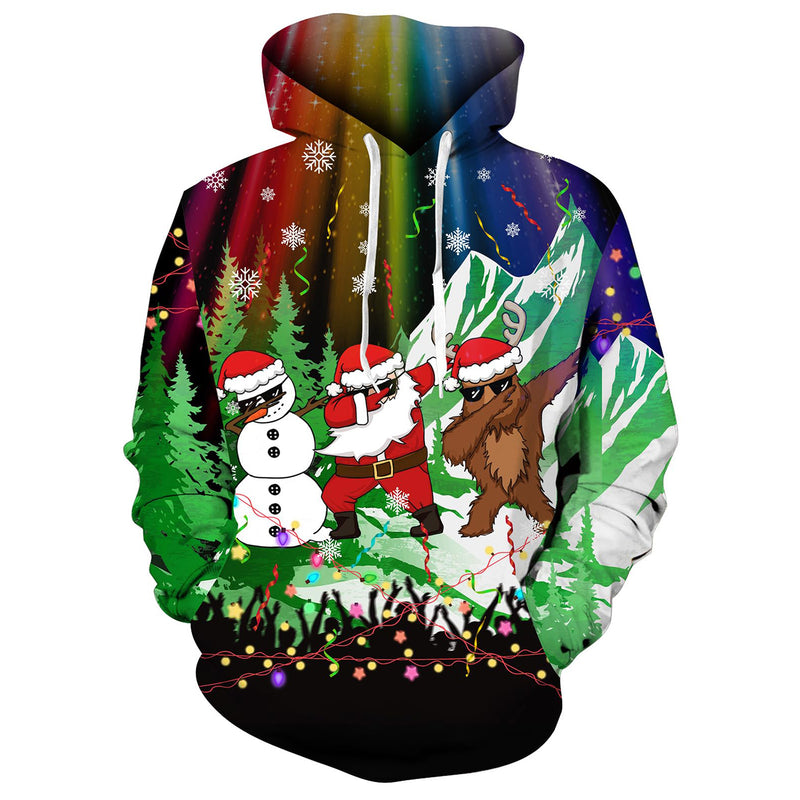 Grappige hoodie met de Kerstman en het Rendier