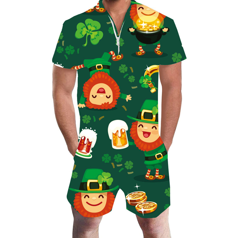 St Patrick's Day Funny Men Romper