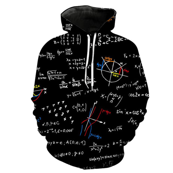 Colored Math Prints Hoodie