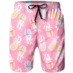 Bikini Ananas Roze Grappige Board Shorts