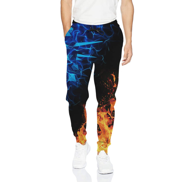 Ice & Fire Flame Funny Sweatpants