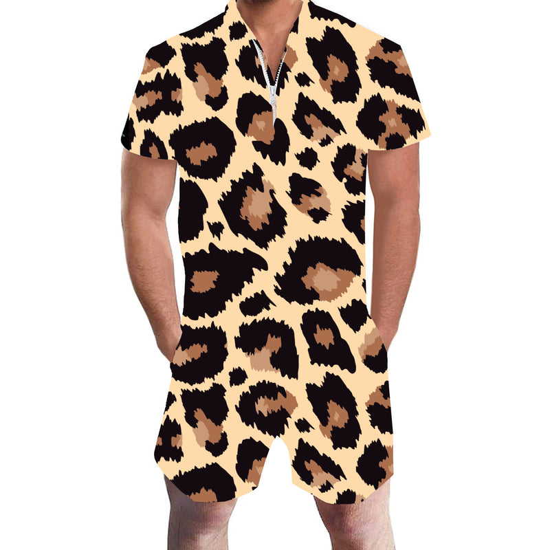 Leopard Funny Male Romper