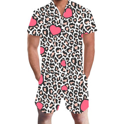 Leopard Love Funny Male Romper