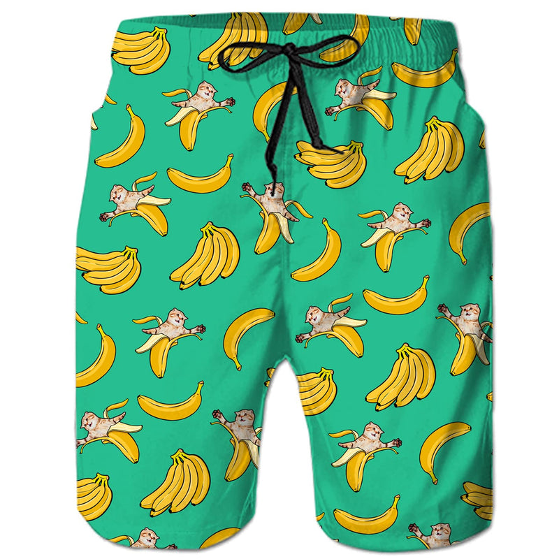 Banana Cat Funny Board Shorts