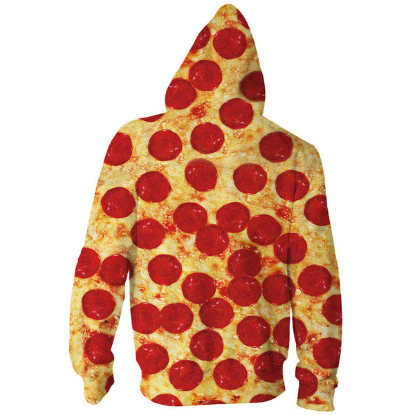 Pizza Funny Zip Up Hoodie