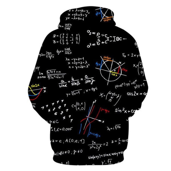 Colored Math Prints Hoodie