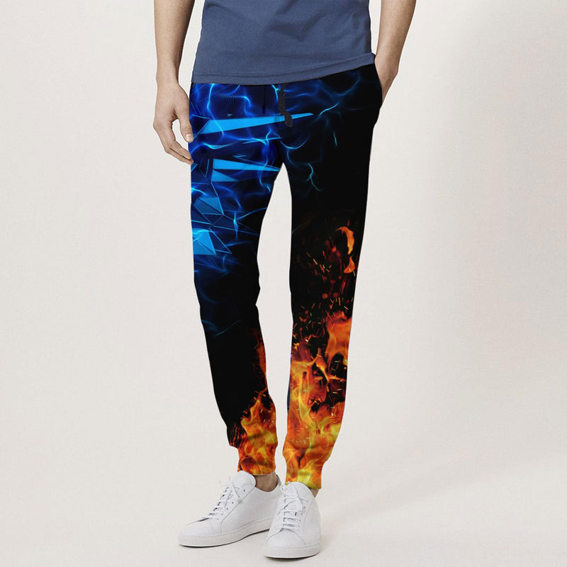 Ice & Fire Flame Funny Sweatpants