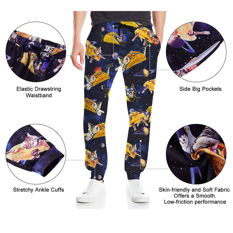 Space Taco Cat Funny Sweatpants