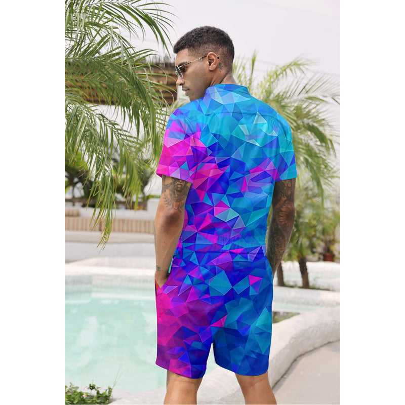 Geometric Funny Men Romper