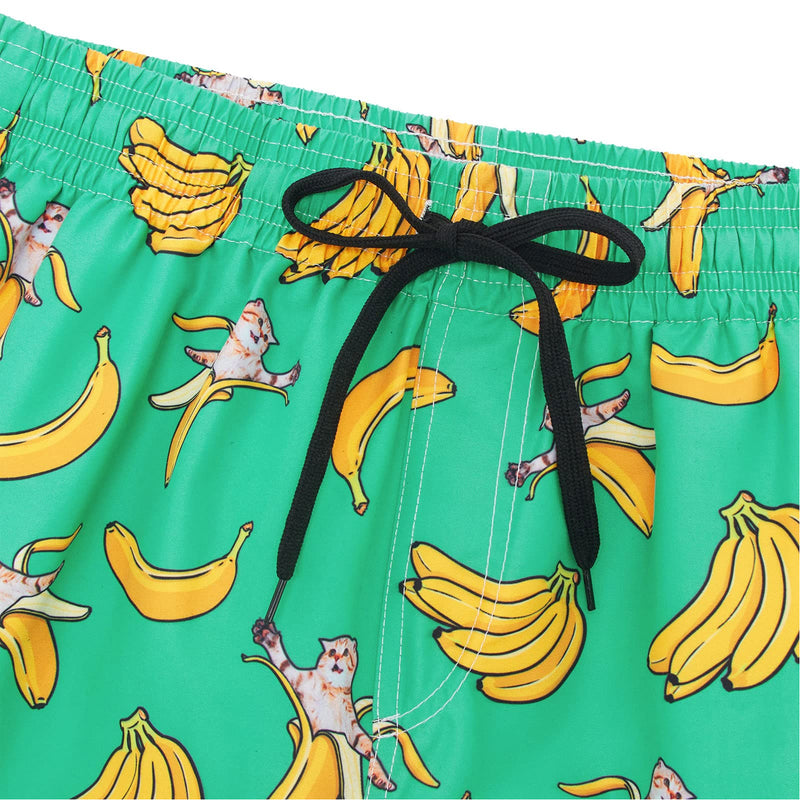 Banana Cat Funny Board Shorts