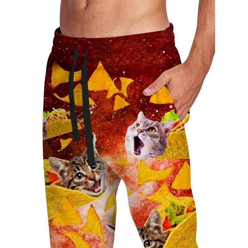 Red Taco Cat Funny Joggers