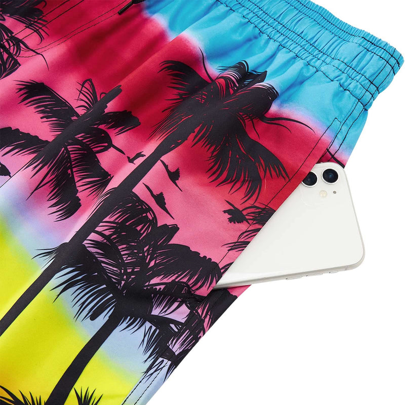 Rainbow Coconut Tree Funny Board Shorts