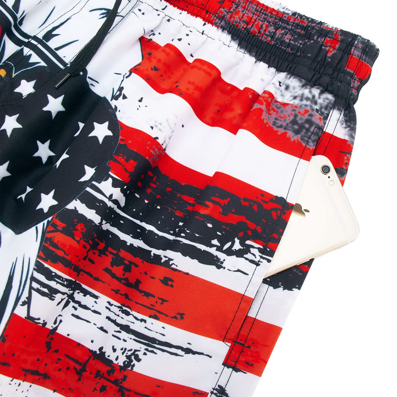 4th of July Eagle Funny Board Shorts