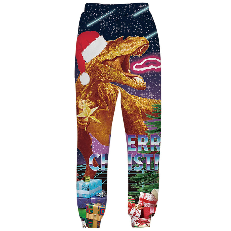 Christmas Dinosaur Funny Sweatpants