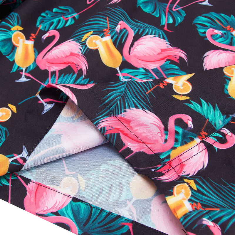 Pink Flamingo Juice Funny Board Shorts