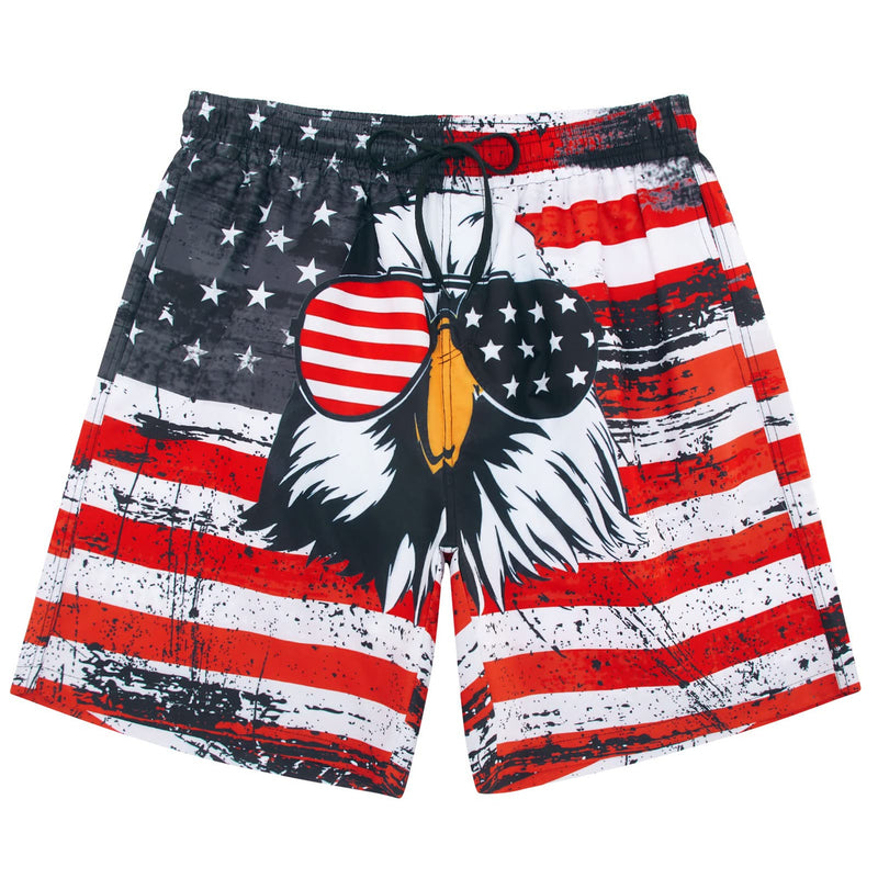 4th of July Eagle Funny Board Shorts