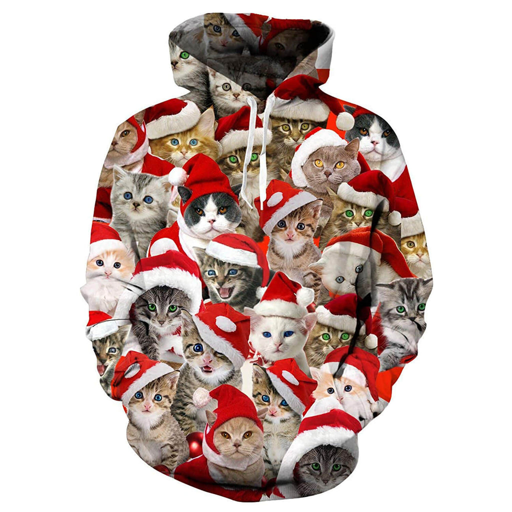 Christmas Cats Funny Hoodie Clothing D&F –