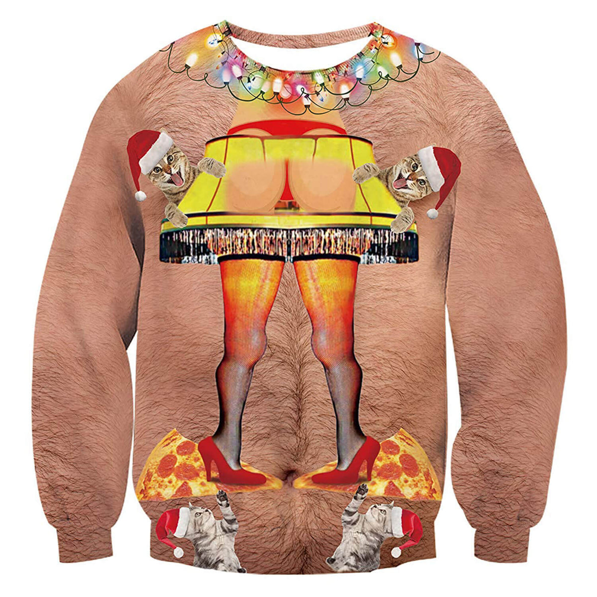 Ugly Hairy Chest Christmas Sweater D F Clothing