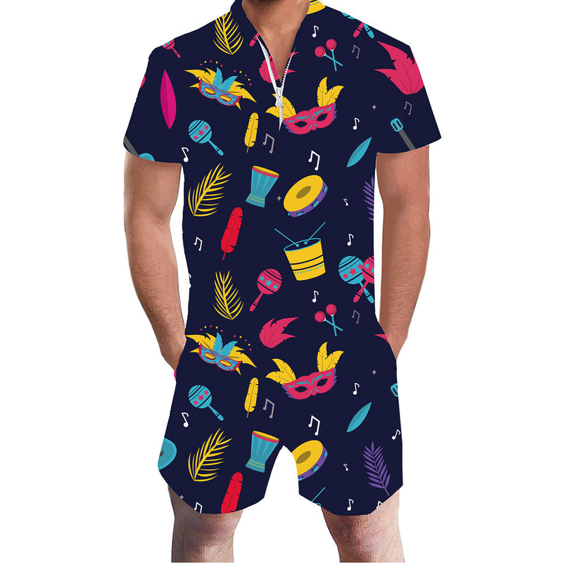 Musical Instrument Funny Men Romper