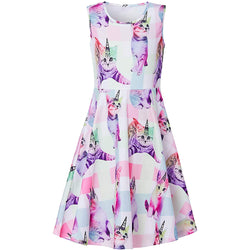 Unicorn Cat Funny Girl Dress