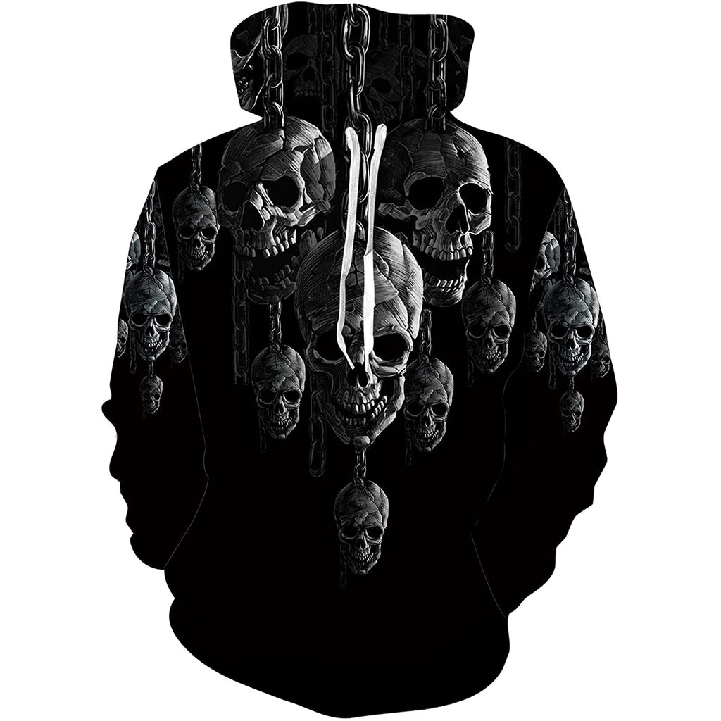 Sixth june skull print best sale hoodie black