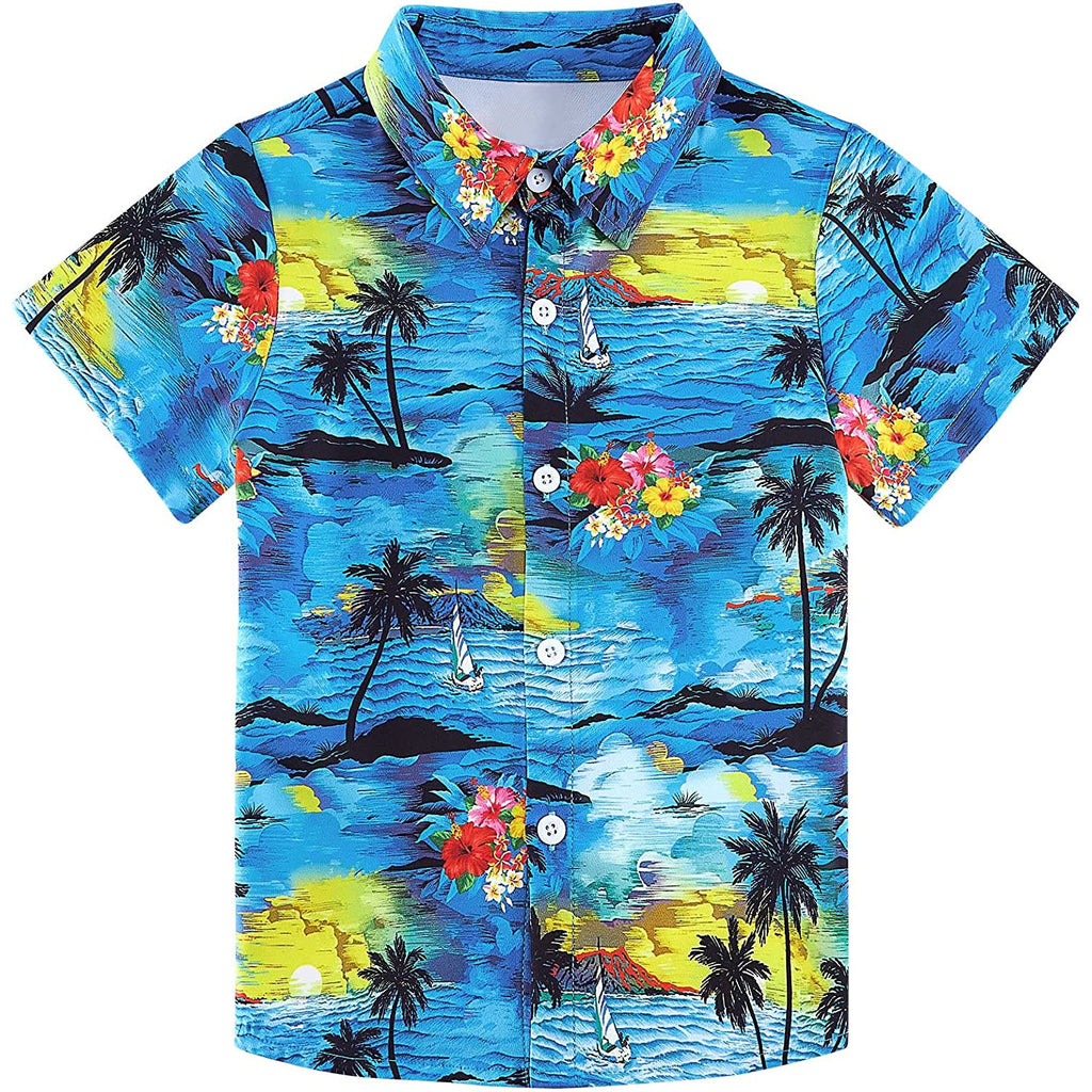 Kids' Huk Sword Palm T-Shirt, Small, Ipanema