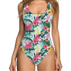 Floral Flamingo Ugly One Piece Swimsuit – D&F Clothing