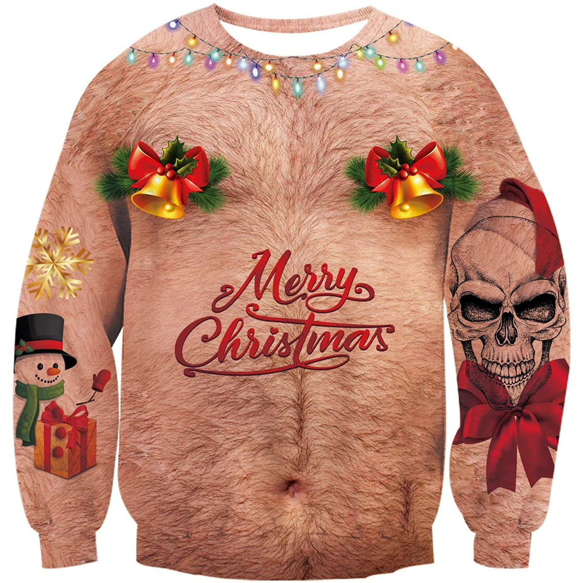 Ugly Hairy Chest Christmas Sweater D F Clothing