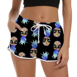 Zonnebril Ananas Grappige Board Shorts voor Dames