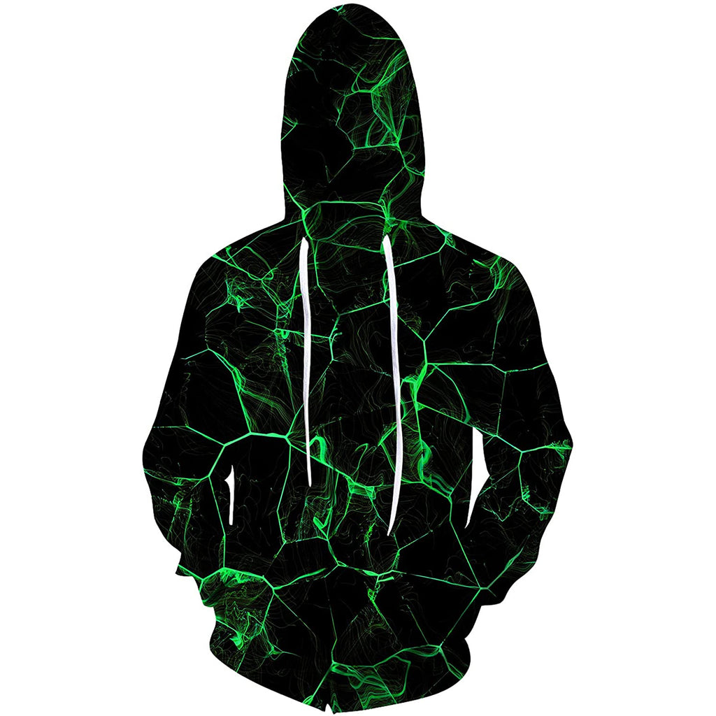 Green flame outlet hoodie