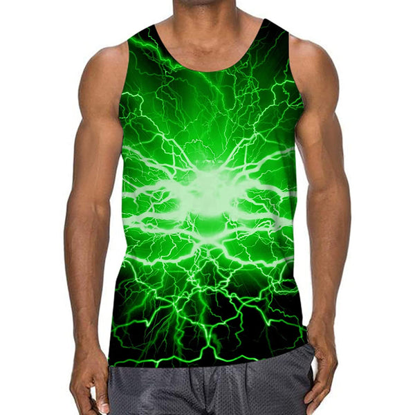 Green Lighting Funny Tank Top