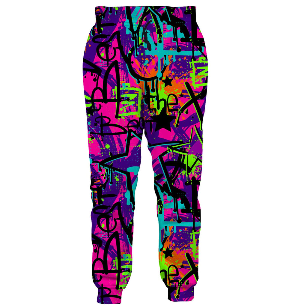 80s Colorful Graffiti Funny Sweatpants – D&F Clothing