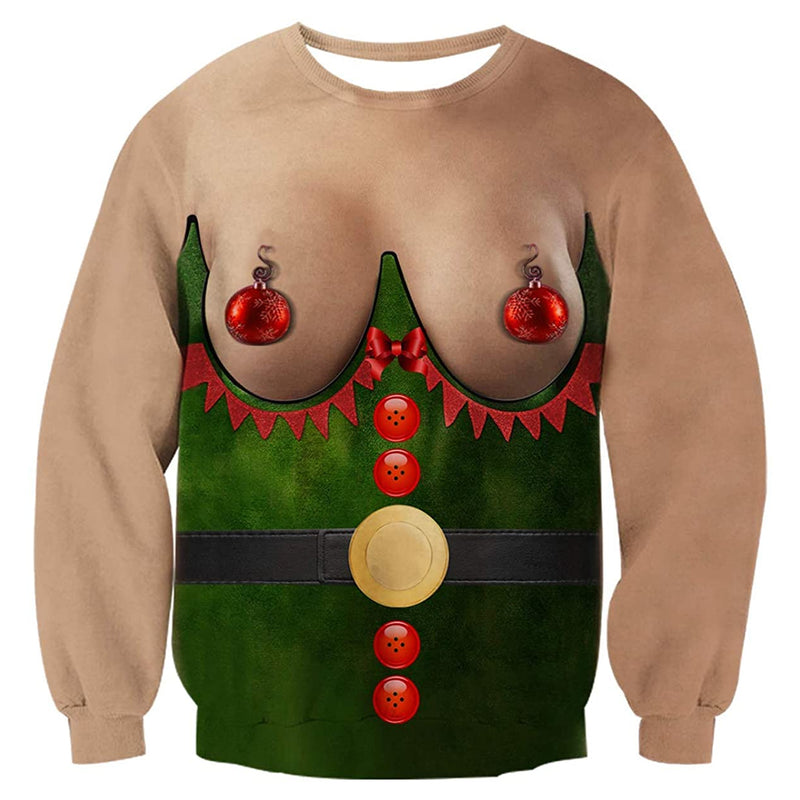 Elf Boobs Ugly Christmas Sweater – D&F Clothing