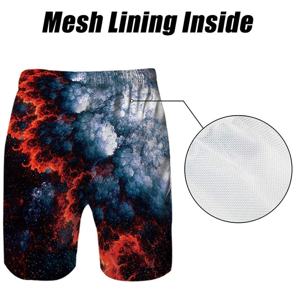 Volcano Eruption Funny Swim Trunks