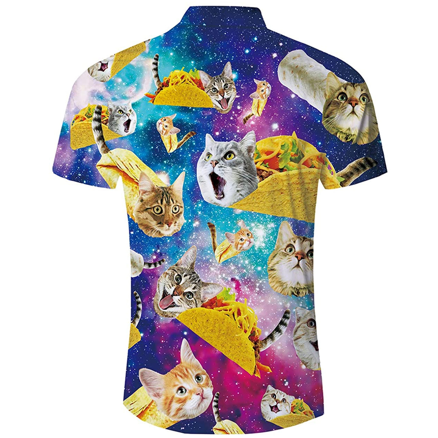 Space Taco Cat Funny Hawaiian Shirt D F Clothing