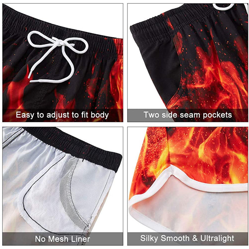 Flame Funny Board Shorts for Women – D&F Clothing