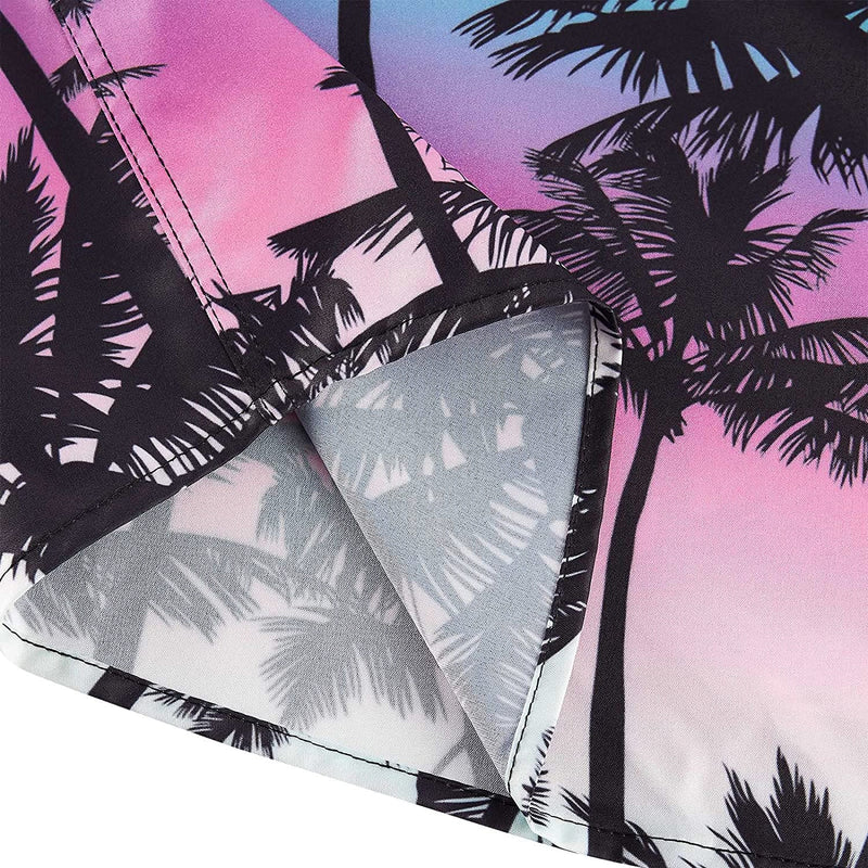 Pink Blue Palm Tree Funny Hawaiian Shirt – D&F Clothing